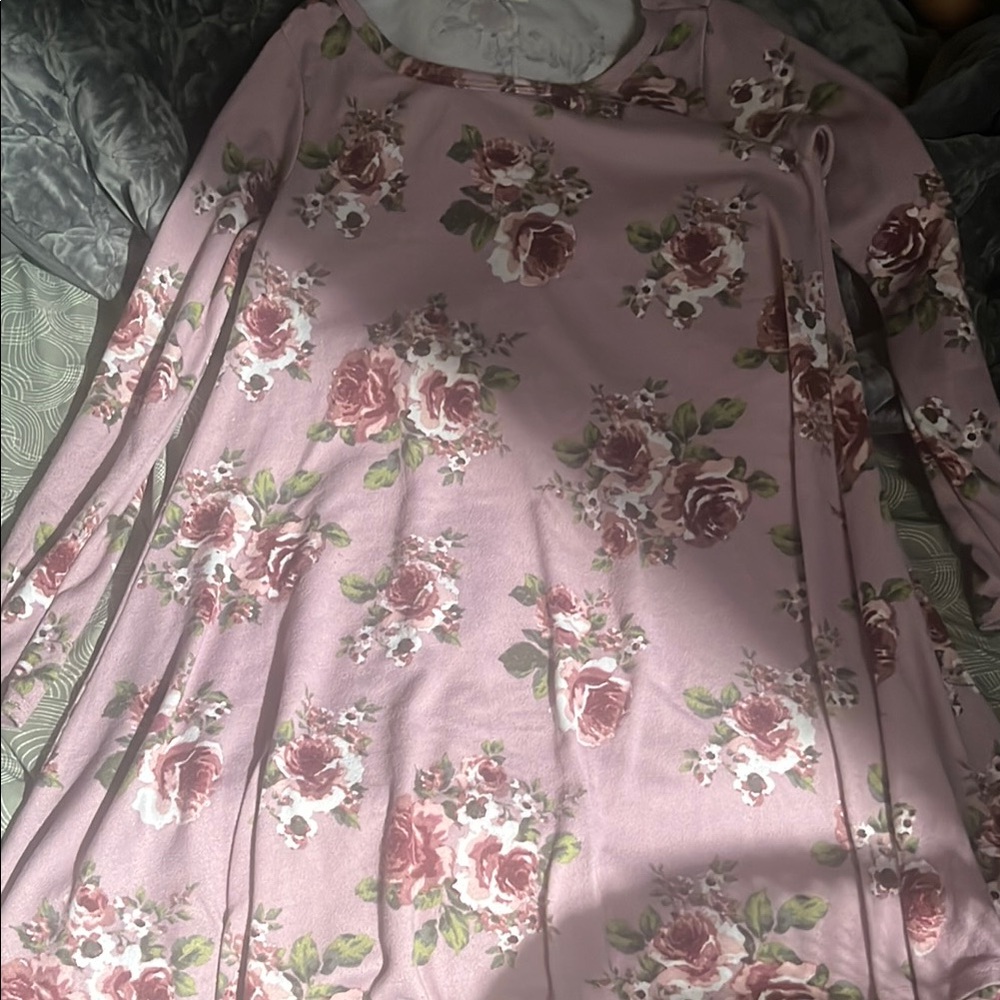 French Atmosphere Pink Floral Dress